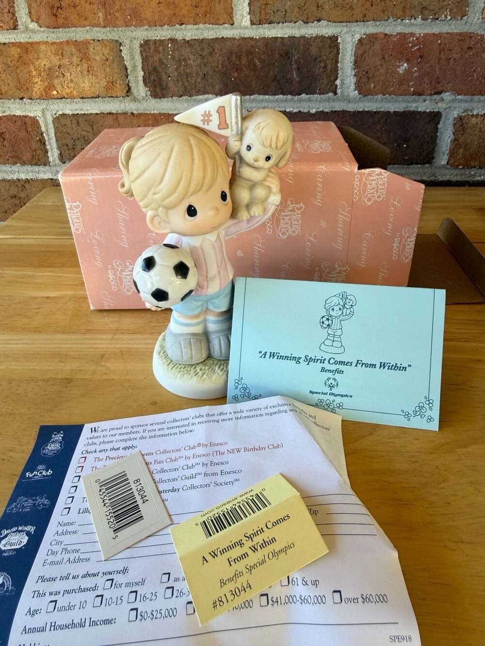 Precious Moments A Winning Spirit Comes From Within Special Olympics Figurine